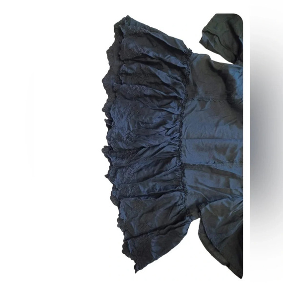 Free People Black Bell Sleeve Top  Size Small - Picture 8 of 9